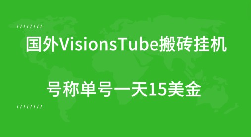 国外VisionsTube搬砖挂机项目详细玩法教程，号称单号一天15美金-天天学吧