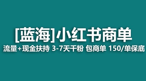 【小红书商单】2023年蓝海项目，流量+现金扶持，快速千粉，长期稳定，最强蓝海！-天天学吧